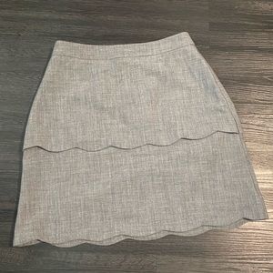 •Used• BCX Grey Scalloped Edge Pencil Skirt